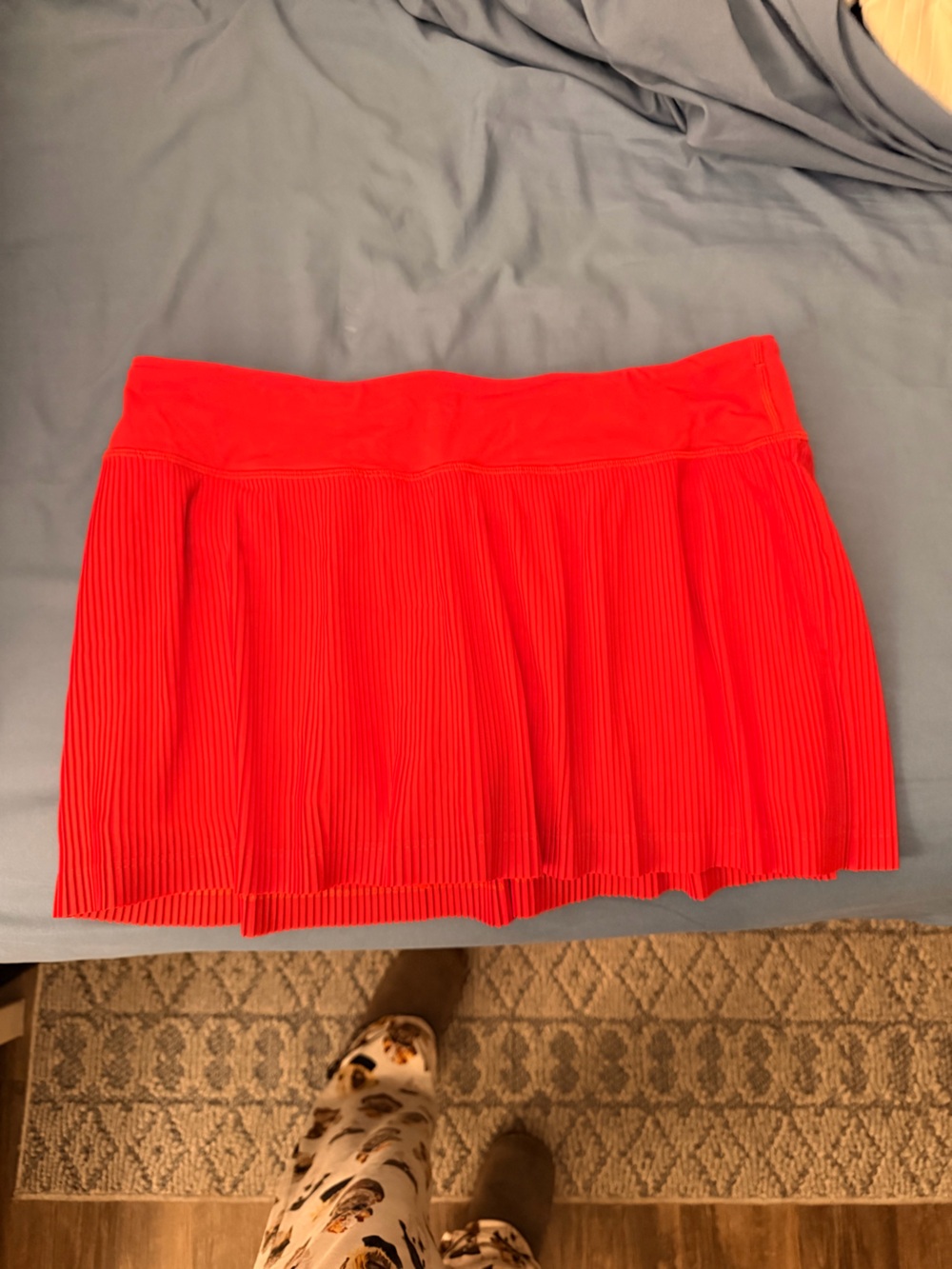 lululemon athletica Red Pleated Athletic Mini Skirt